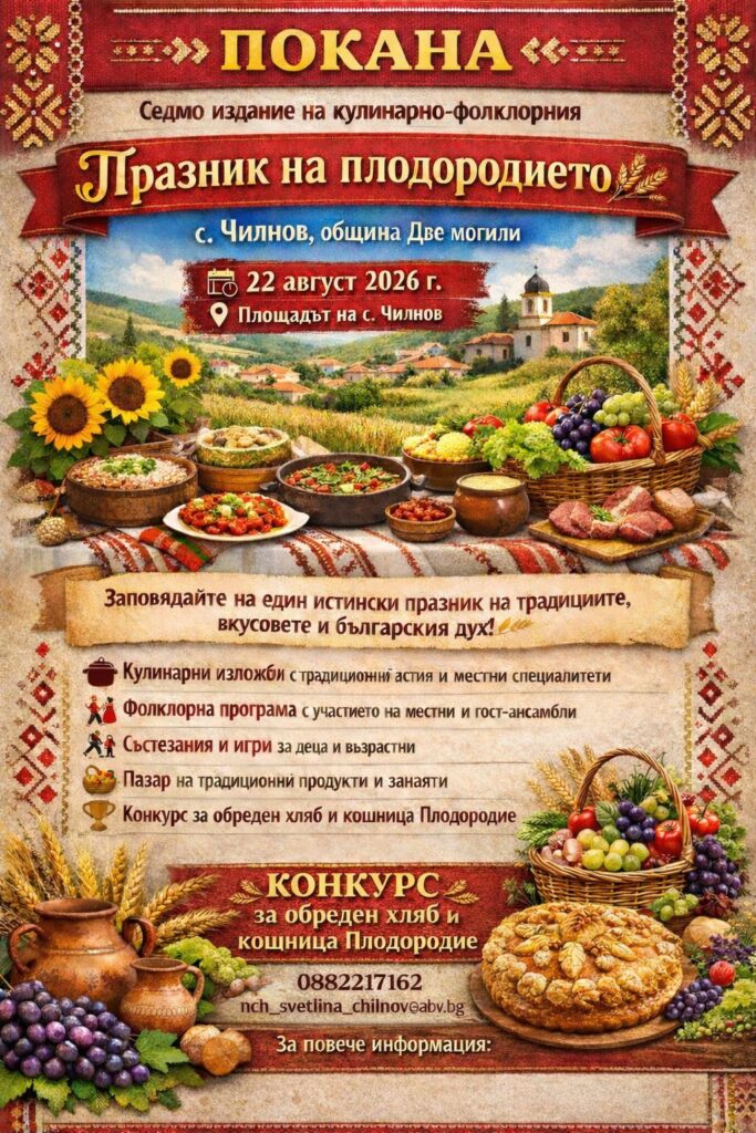 Седми кулинарно-фолклорен „Празник на плодородието” 2026 в село Чилнов