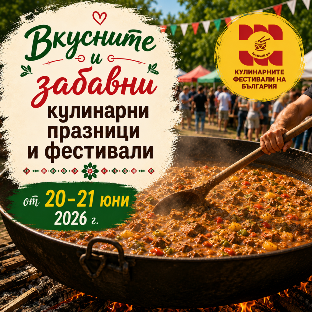 Вкусните и забавни Кулинарни празници и фестивали на 20 и 21 юни 2026 г.