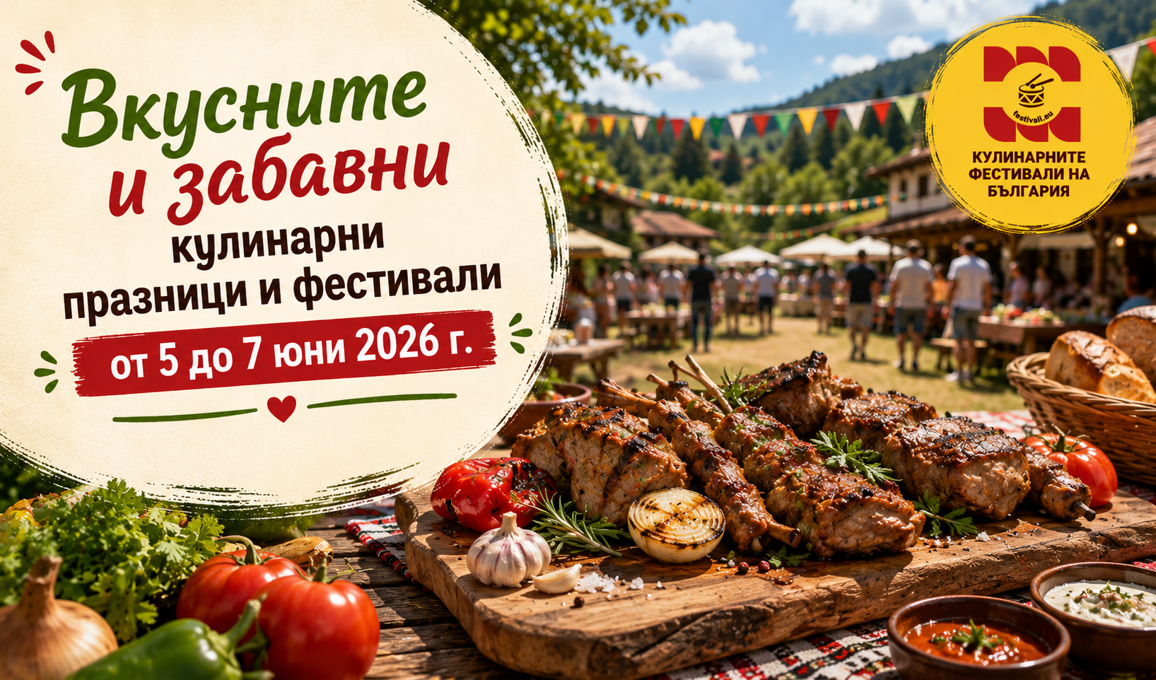 Вкусните и Забавни кулинарни празници и фестивали от 5 до 7 юни 2026 г.