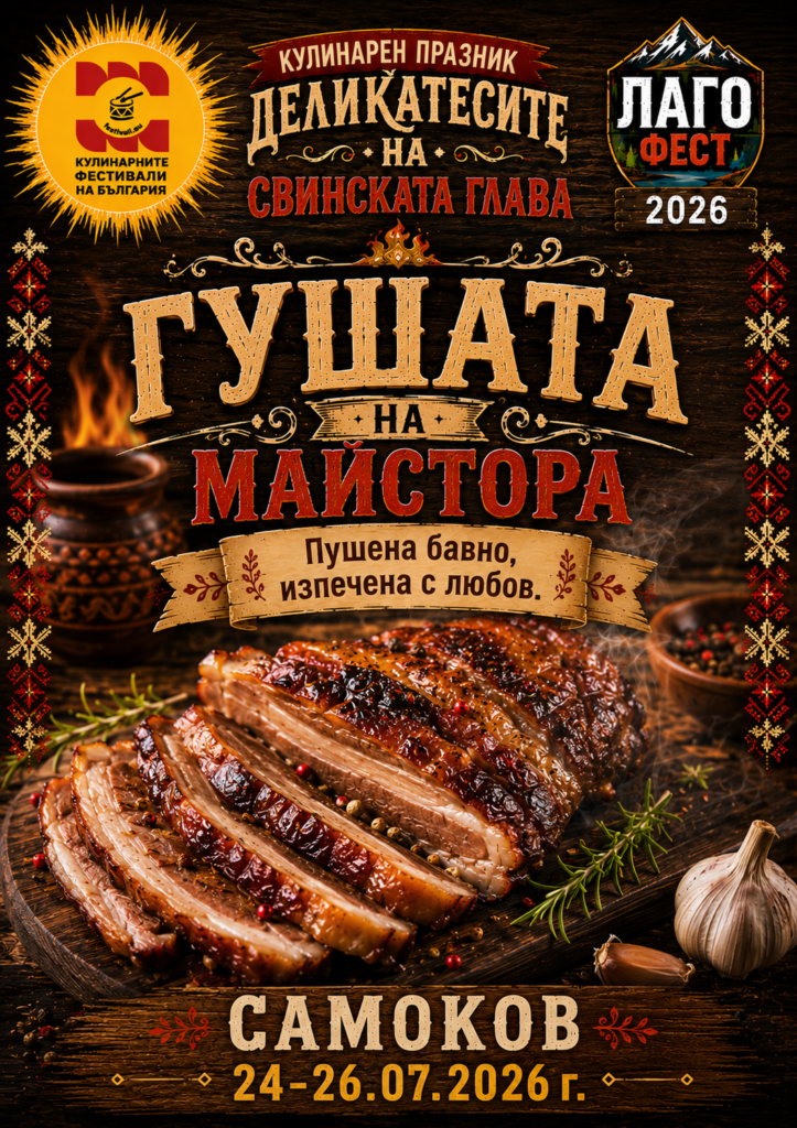 Кулинарен празник "Деликатесите на Свинската глава" в Самоков на LAGO FEST 2026