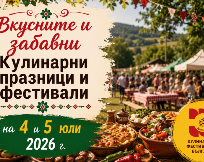 Вкусните и забавни Кулинарни празници и фестивали на 4 и 5 юли 2026 г.