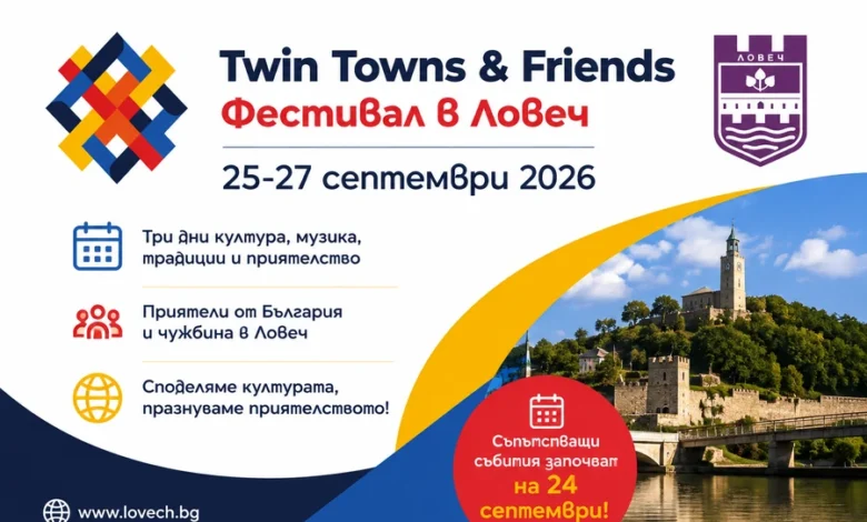 Twin Towns & Friends 2026 – Фестивал на побратимените градове и приятели в Ловеч