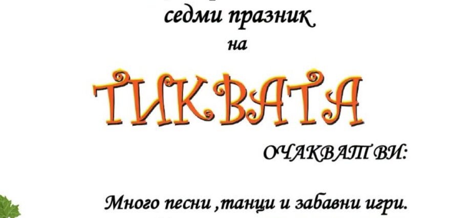 VII Празник на тиквата 2026 – Дълбоки