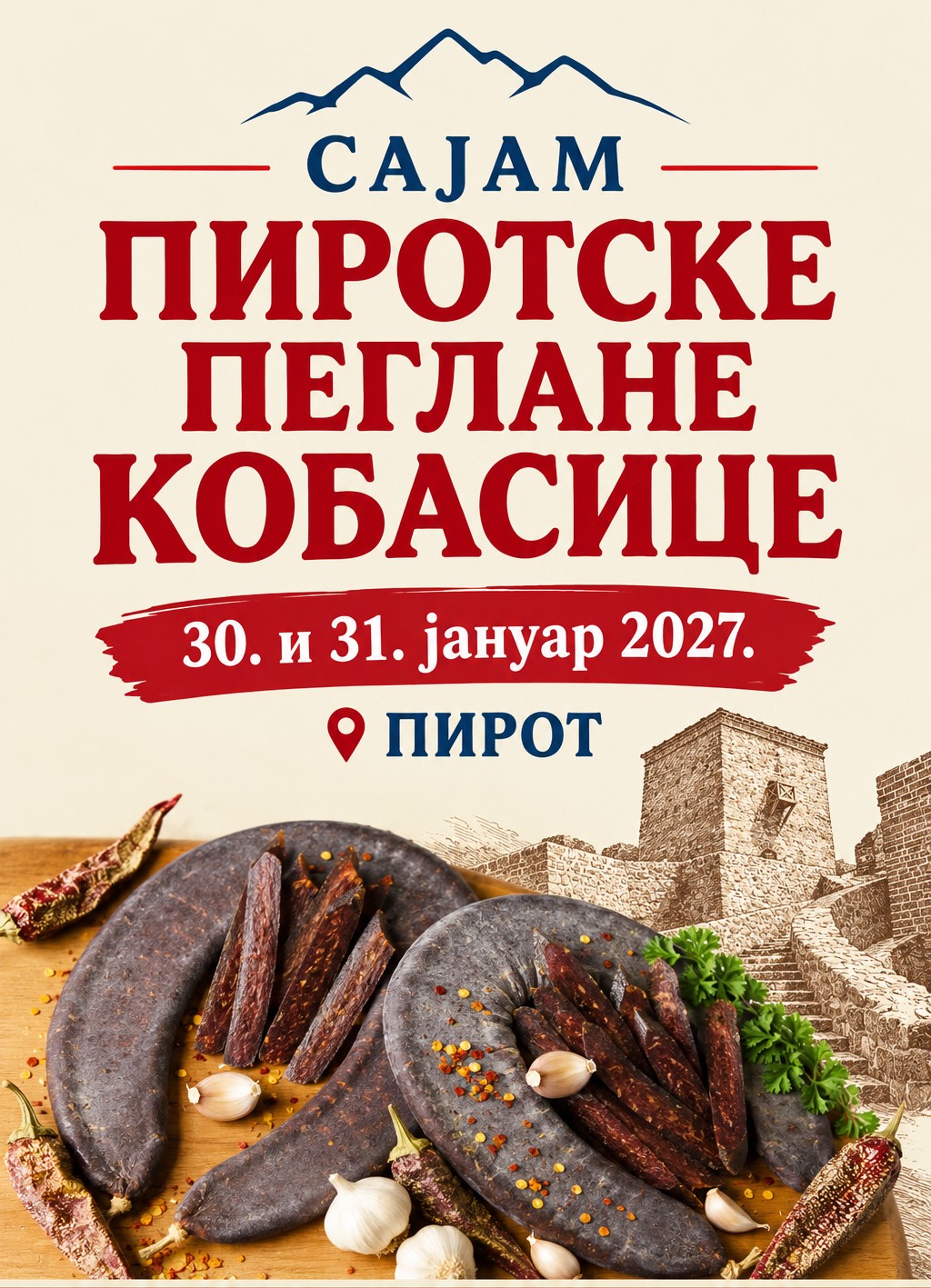 Панаир на пиротската Пеглана колбасица 2027 – Пирот, Сърбия
