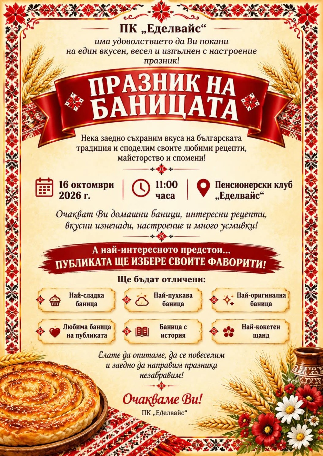 Празник на Баницата 2026 – Стамболово