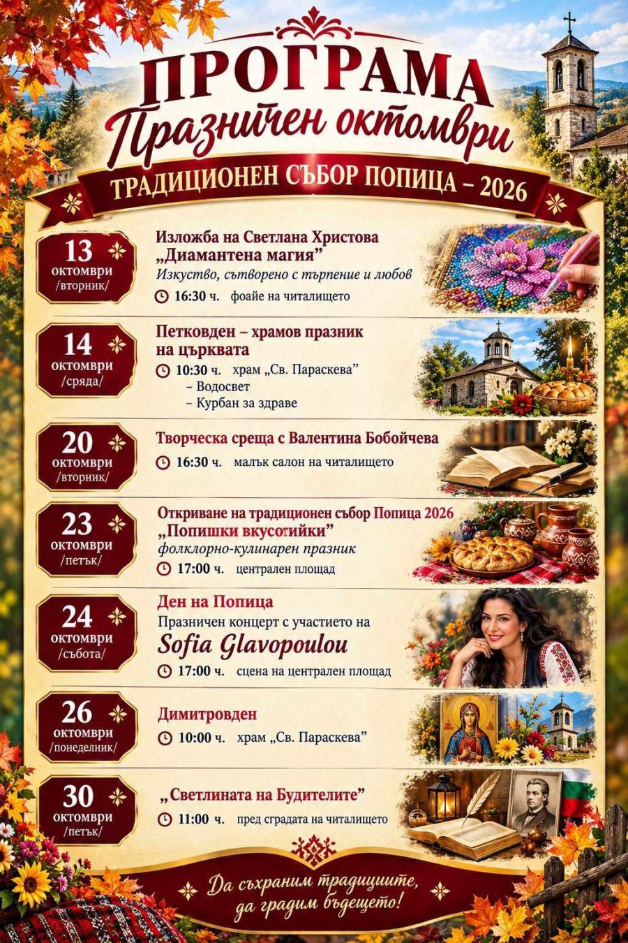 Фолклорно-кулинарен празник „Попишки вкусотийки“ 2026 – Попица