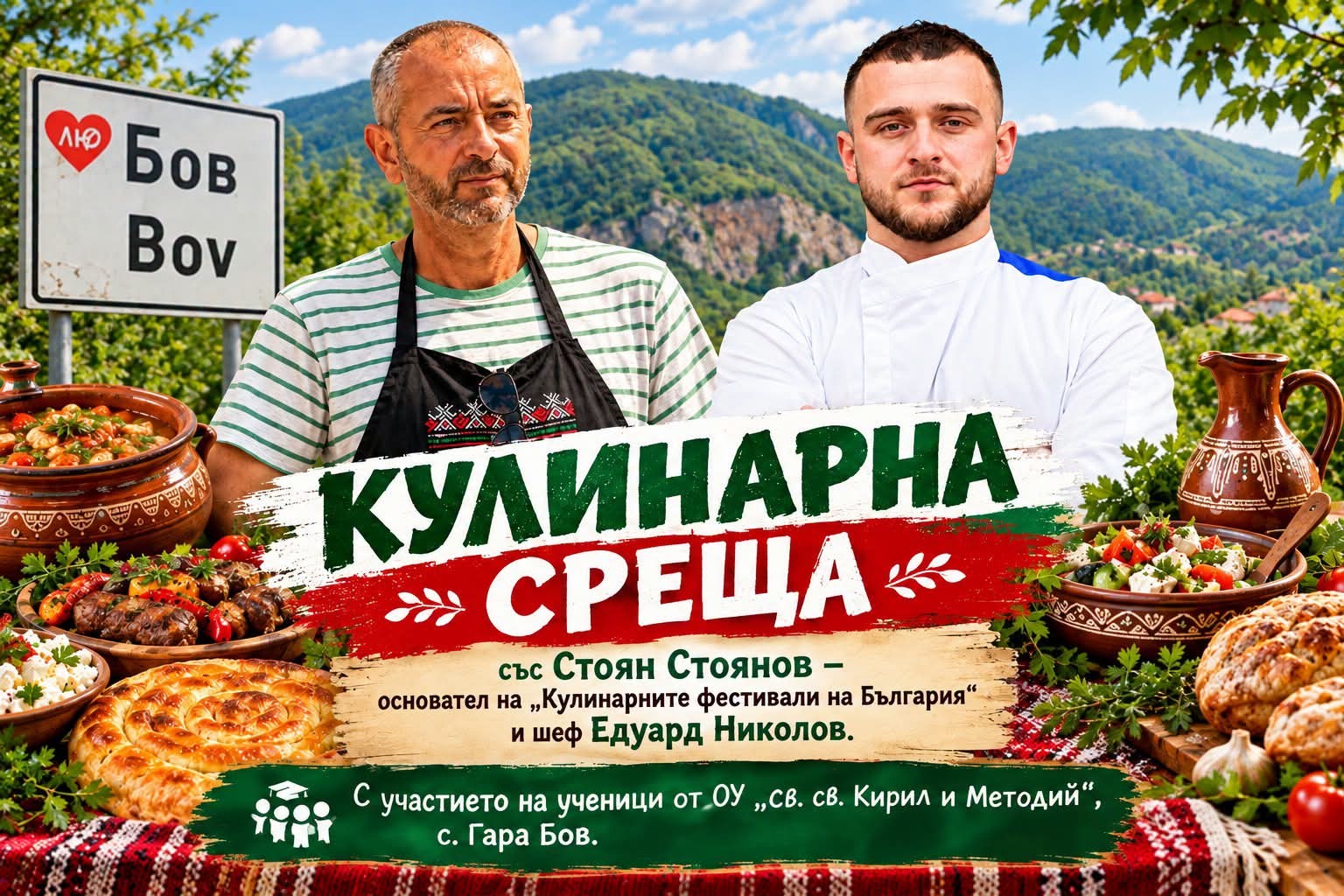 Кулинарна среща със Стоян Стоянов и шеф Едуард Николов 2026 – Гара Бов